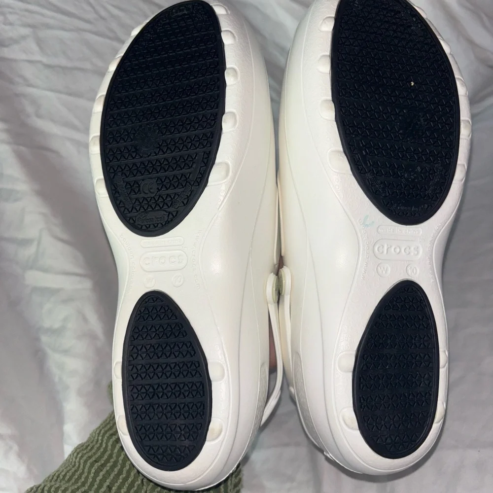 Crocs White Slip-On Clogs - Picture 2 of 5